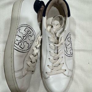 Tory Burch White and Black Sneakers